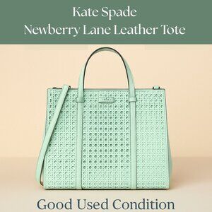 Kate Spade Newbury Lane Green Leather Tote Bag